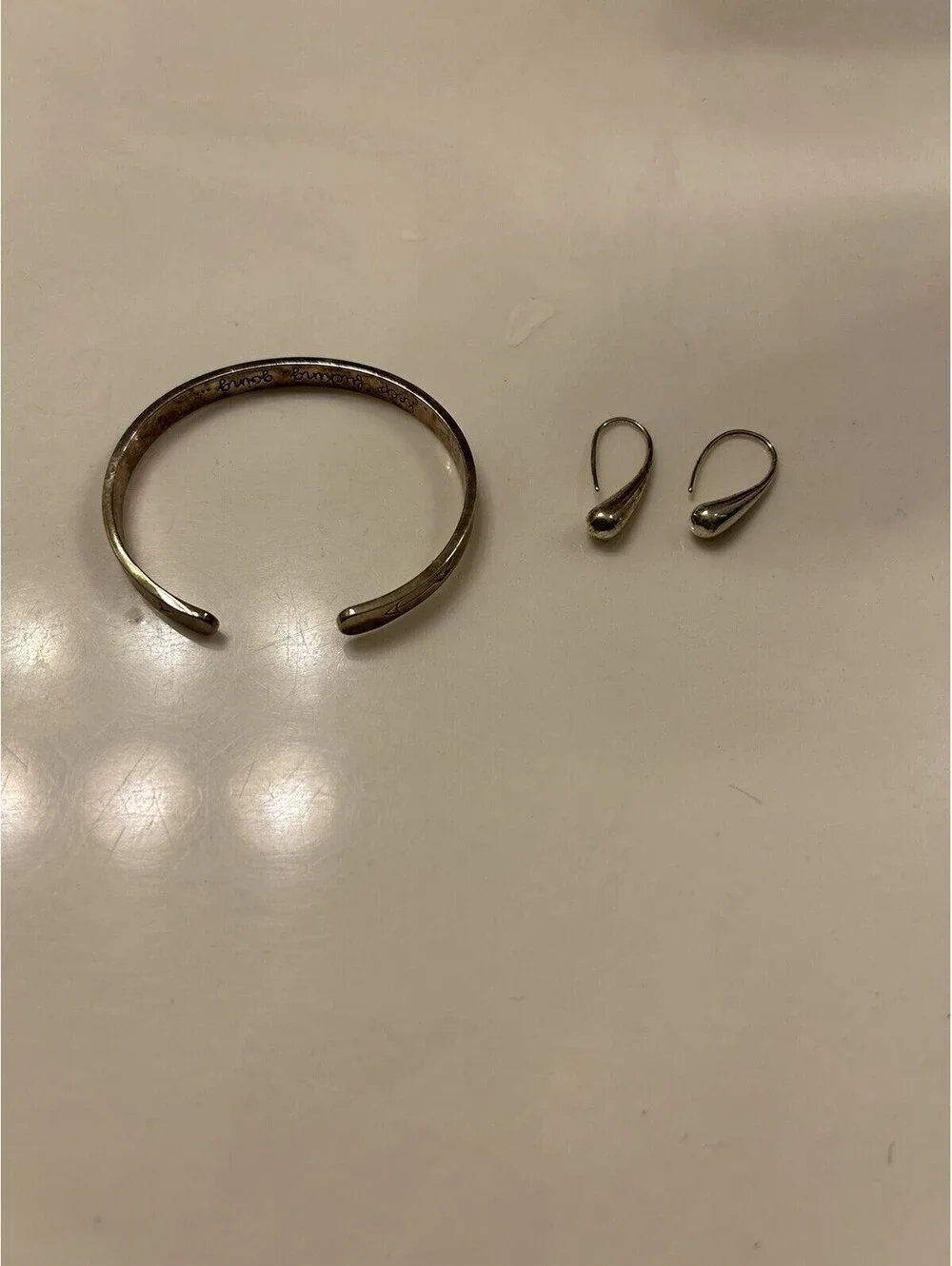 Bracelet And Earring Set  Inscription  Inside Of Bravely  *Keep Fuckling Going *
